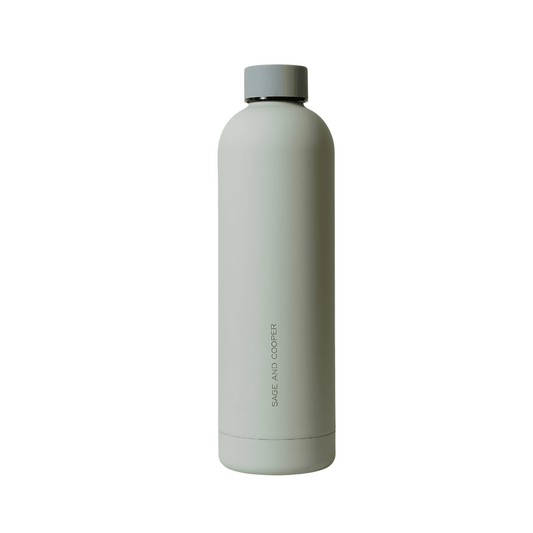 Water Bottle - Sage & Cooper - Sage & Cooper Allegra Water Bottle Cloud Metal 1L - The Gift Company