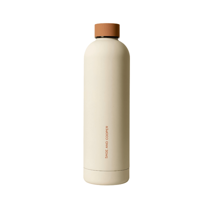 Water Bottle - Sage & Cooper - Sage & Cooper Allegra Water Bottle Sand Chestnut 1L - The Gift Company