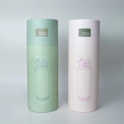 Water Bottle - Sage & Cooper - Sage & Cooper Joy Green Bottle 1L - The Gift Company