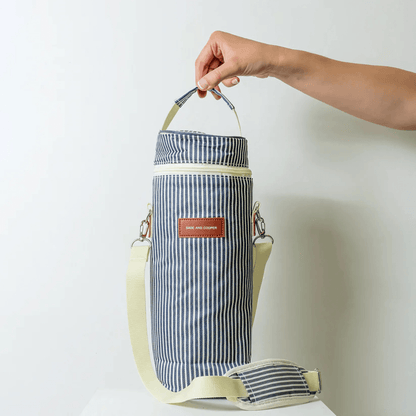 Wine Cooler - Sage & Cooper - Sage & Cooper Caspian Wine Cooler Denim Stripe - The Gift Company